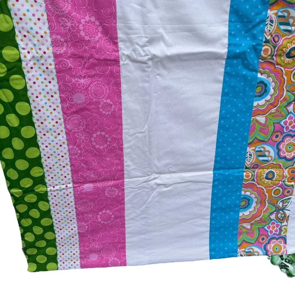Boho Floral Baby Blanket Quilt Cotton Nursery Playmat 51” x 40” Bedding